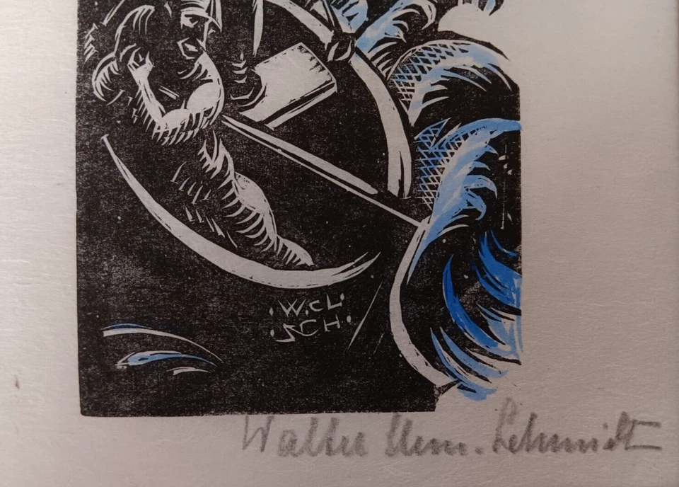 Walter Clemens Schmidt Holzschnitt 1922 signiert Expressionismus - Bild 3 von 4