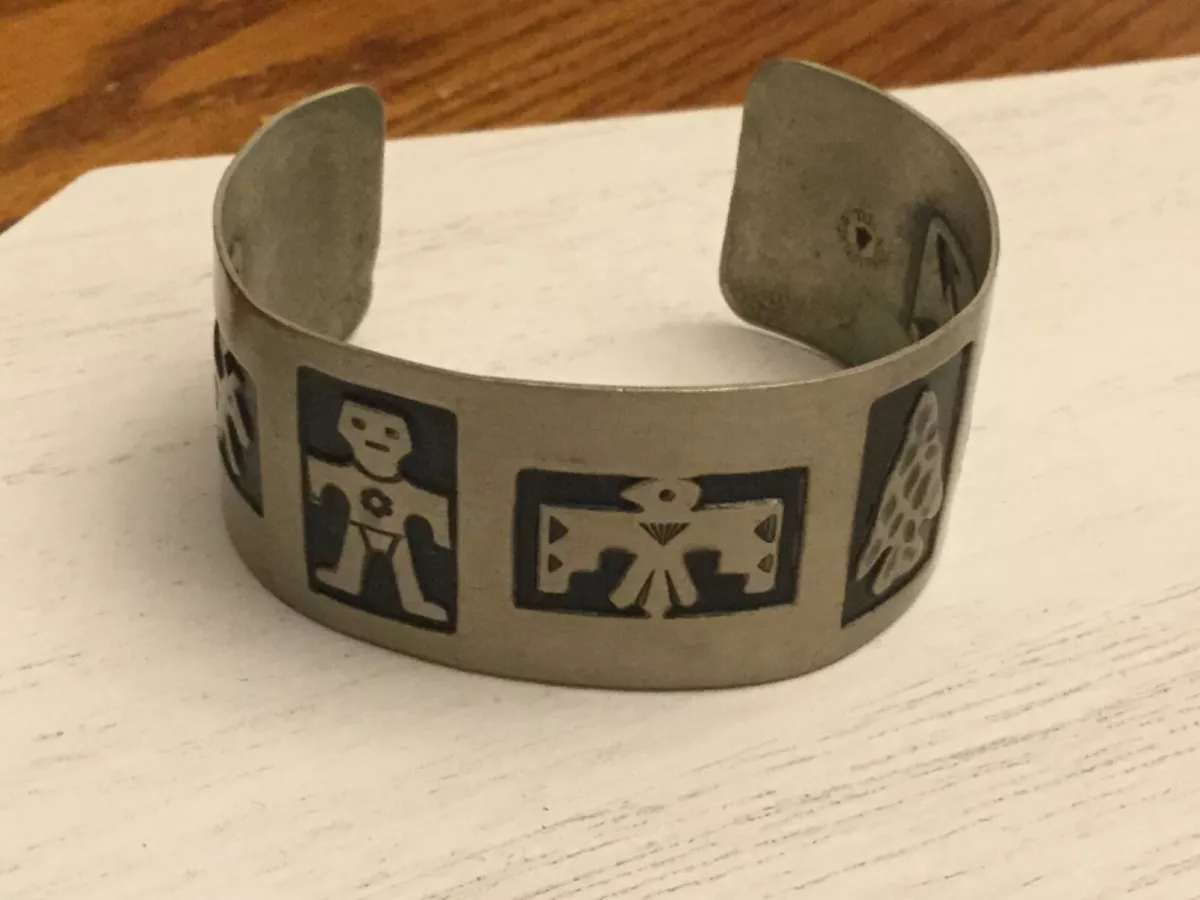 Nickel silver bell cuff bracelet deals