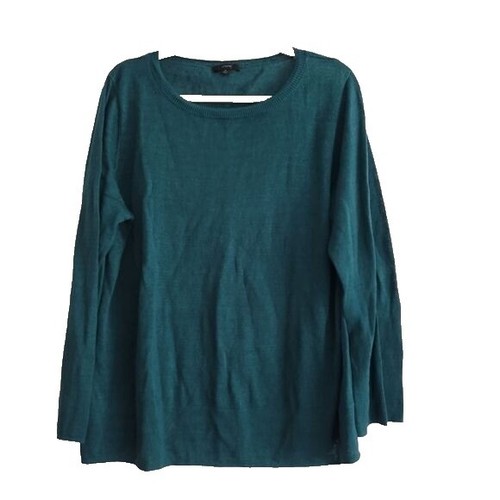 J.Crew 100% Cashmere Sweater Dress Teal Green XS Long Sleeve Knit Midi Workwear
