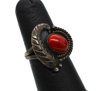 Vintage Southwestern 925 Sterling Silver Oval Carnelian Ring Size 7 1/4