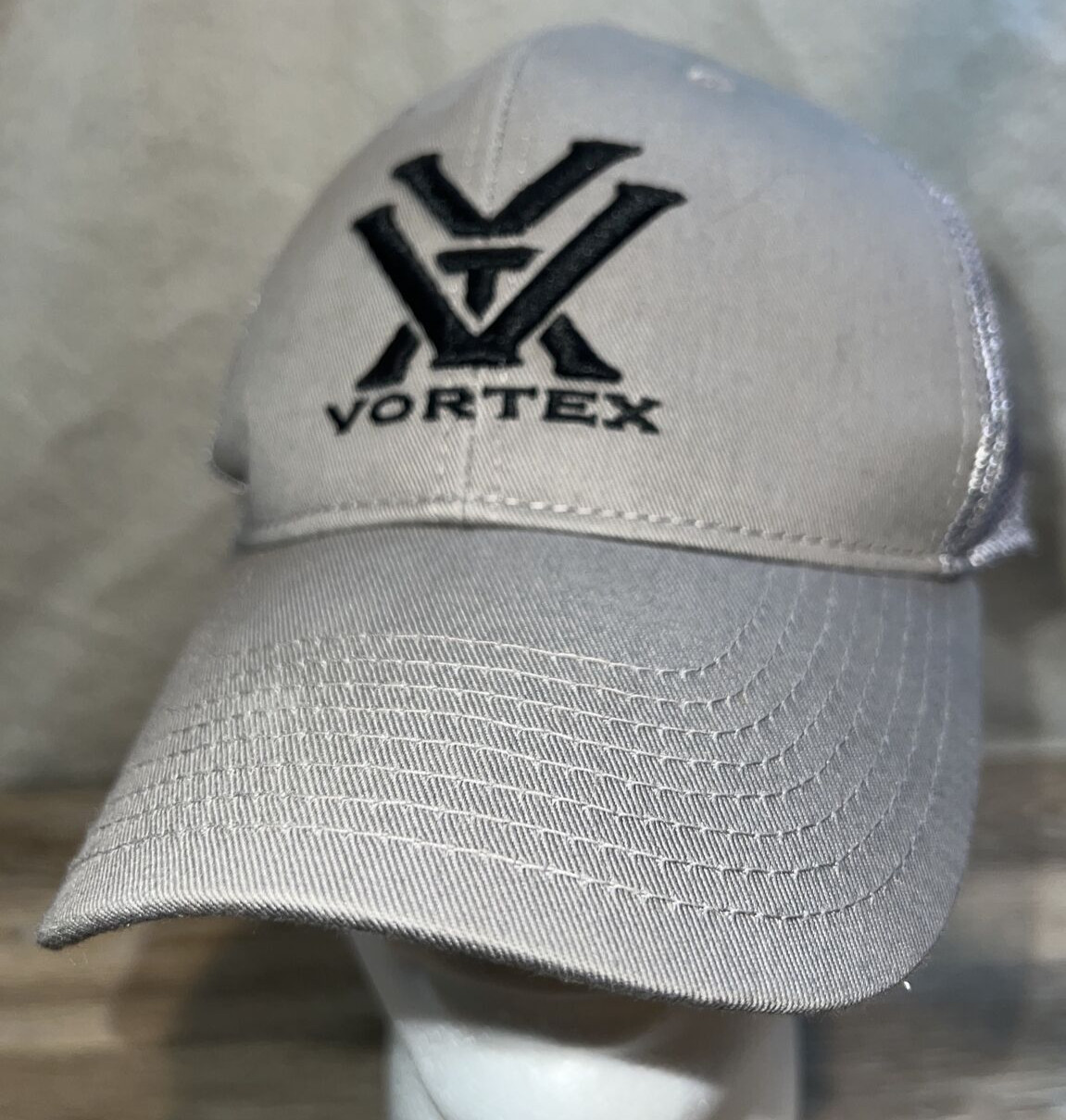 VORTEX Gray Adjustable Logo Hat / Cap Black Logo … - image 1