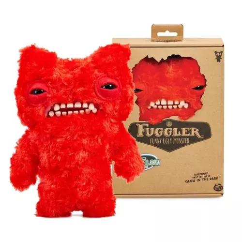 Muñeco de peluche genuino Fuggler feo monstruo viejo diente brilla en la oscuridad - Imagen 2 de 34