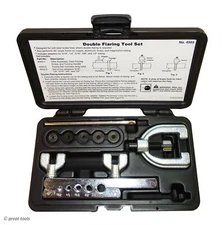 DOUBLE FLARING TOOL KIT – flare automotive brake lines, steel, copper, aluminum