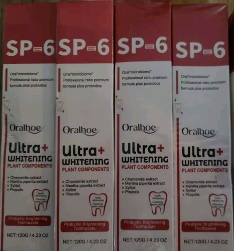 4 Lot Sp-6 Ultra Whitening, Super Probiotic Toothpaste BB 07/2027