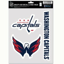 Washington Capitals Wincraft NHL Decal Sheet 3 Decals Multi Use Decal