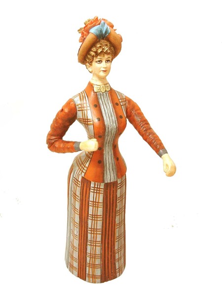 (28865) FIGURA MANIQUI MADERA RESINA COLGADOR PARA COLGAR JOYAS ARTICULADA MARRO