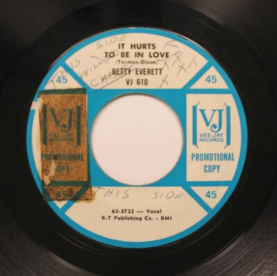 Betty Everett - Soul / Funk 45 - It Hurts To Be In Love / Until You Were Gone O