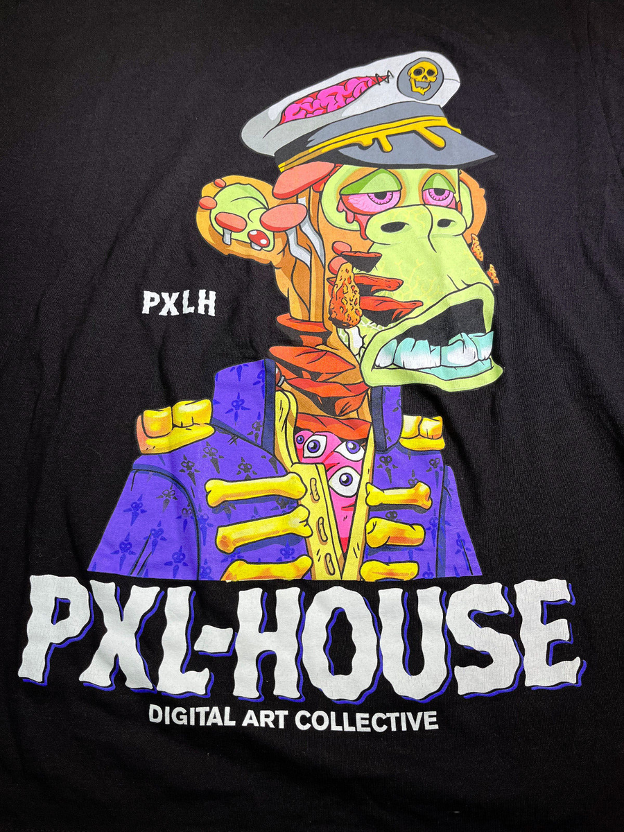Pixel House Zumiez PXL House Zombie Monkey NFT Graphic Tee Shirt