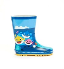 Kids Boys Baby Shark Blue Wellies wellington boots  UK ( 5 - 10 infants )