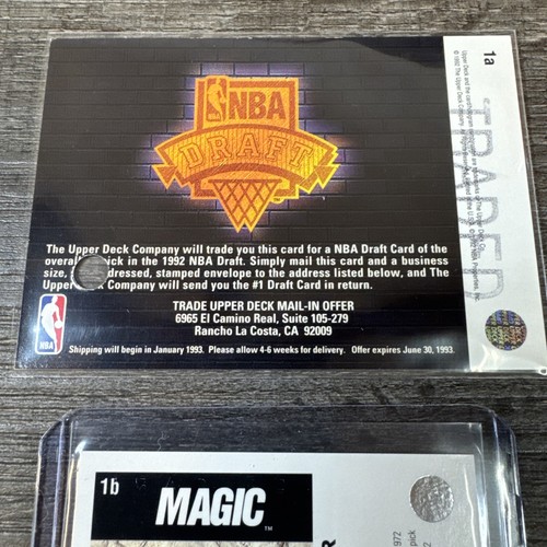 Shaquille O’Neal 1992-1993 Upper Deck Shaq Rookie RC Trade Card #1 & Mail In - Picture 4 of 5