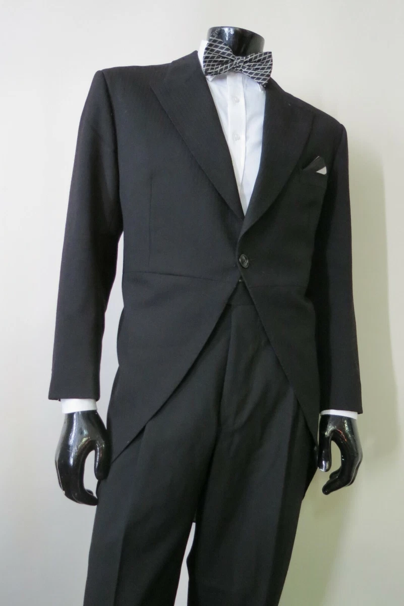 VTG BUCKLEIGH London Savile Row Classic one button Tuxedo Tail coat 40 R