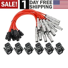 6 Ignition Coil & 12 Wire For Mercedes-Benz E320 ML320 C280 C240 CL500 CLK UF359