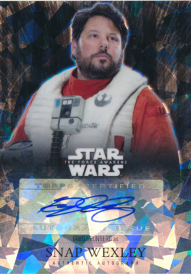 Star Wars The Force Awakens Autograph Auto Greg Grunberg Snap Wexley 75/99