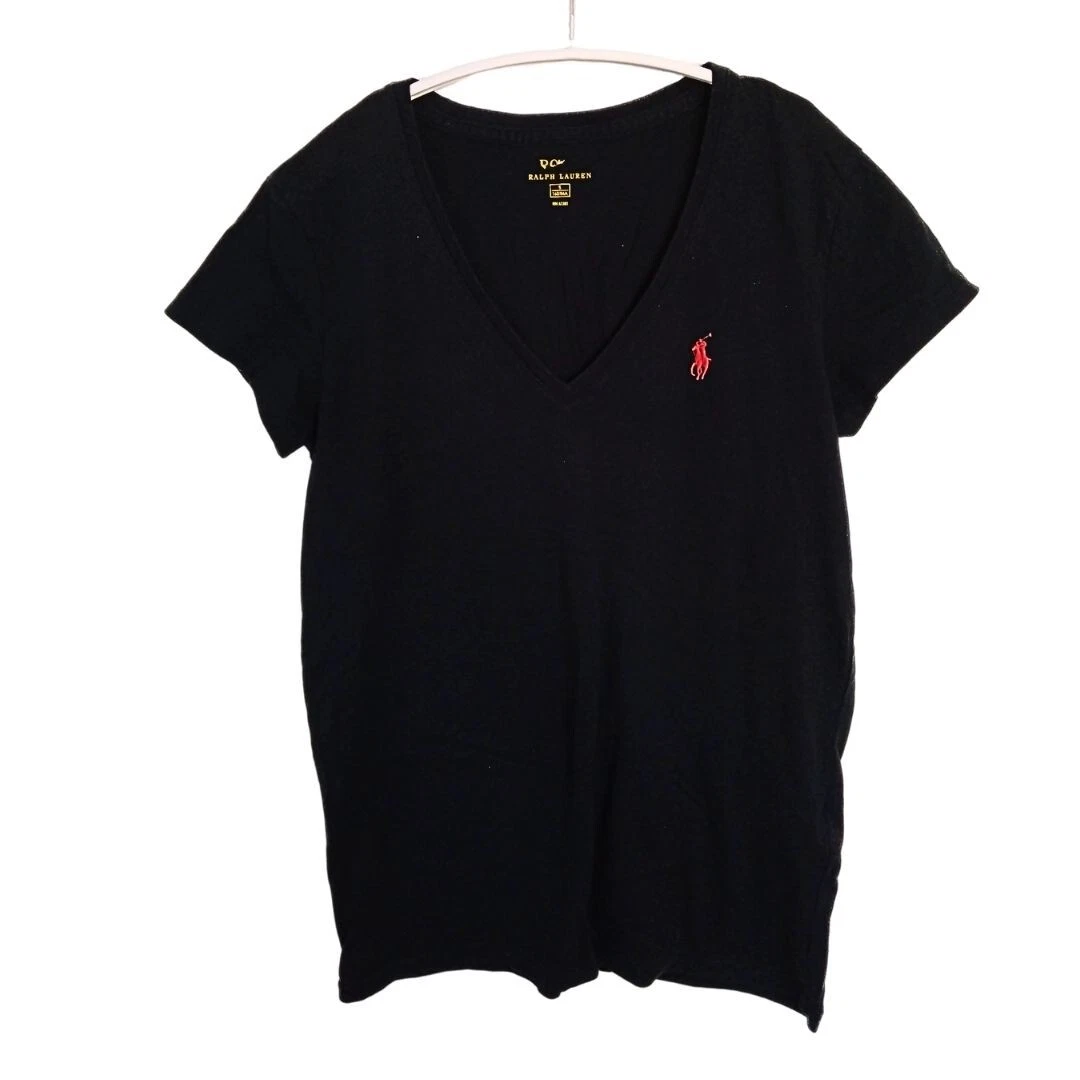 size S (160/84A) RALPH LAUREN BOYS KIDS COTTON V-NECK SHORT SLEEVE T-SHIRT