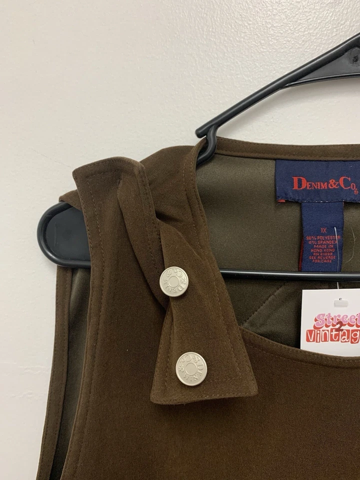 Vintage Denim & Co Women's Jumper Maxi Dress Pockets 1X - Image 2 of 4