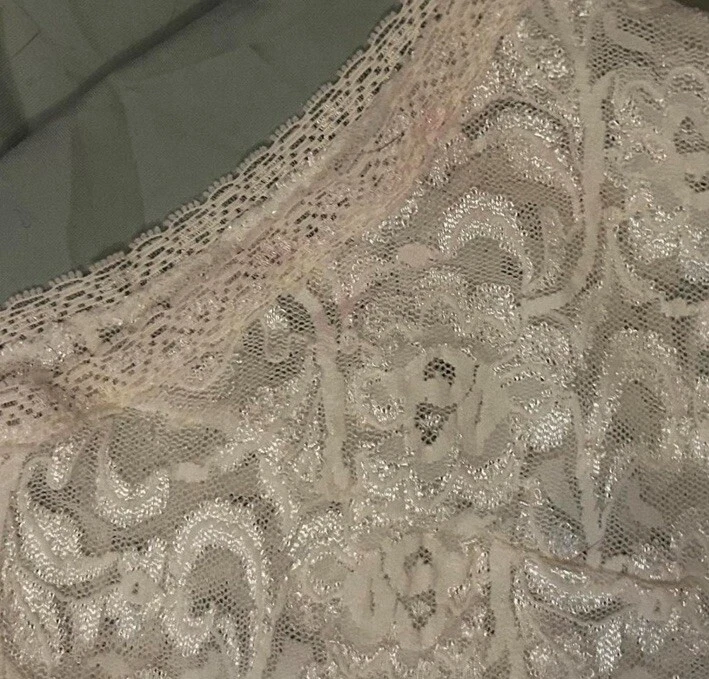 Cinema Etoile Ivory See Through Lace Slip Dress - Image 4 of 4