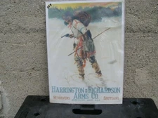 Harrington & Richardson Arms Co. Hunter on Snowshoes 12x17 Metal Sign New