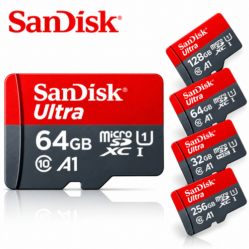 SanDisk Ultra 256GB microSDXC Class 10 UHS-I A1 Flash Memory Card with Adapter - Afbeelding 1 van 22