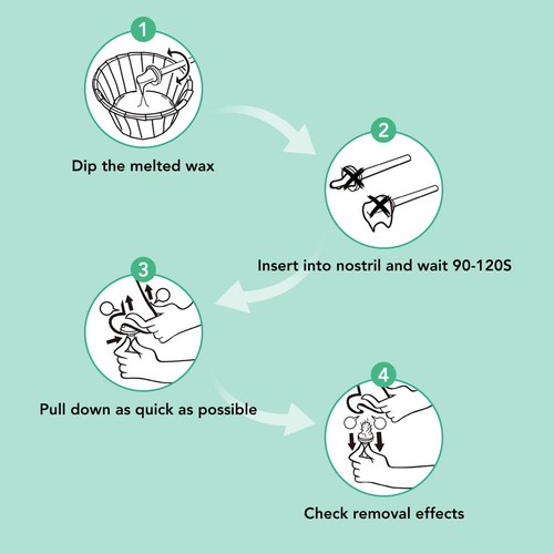 Nose Ear Hair Removal Wax Bead Kit Nasal Effective Painless For Hair Removal Wax - Picture 4 of 10