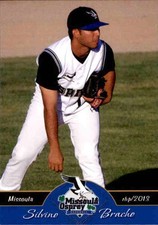 2013 Missoula Osprey Grandstand #5 Silvino Bracho Maracaibo Venezuela VZ Card