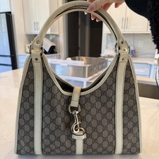 Gucci Jackie GG Canvas Shoulder Bag Vintage