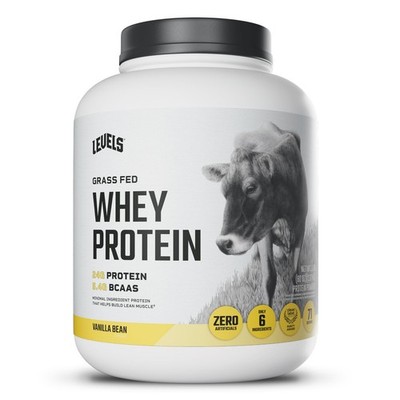 Levels Grass Fed Whey Protein Powder, No Artificials, 24G of Protein, Vanilla...