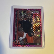 Topps Chrome Joe Burrow Pink X-Factor #61 Cincinnati Bengals Football