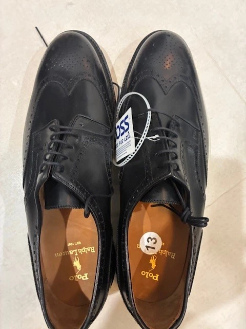 Polo Ralph Lauren Black Wingtip Dress Shoes for Men for sale | eBay