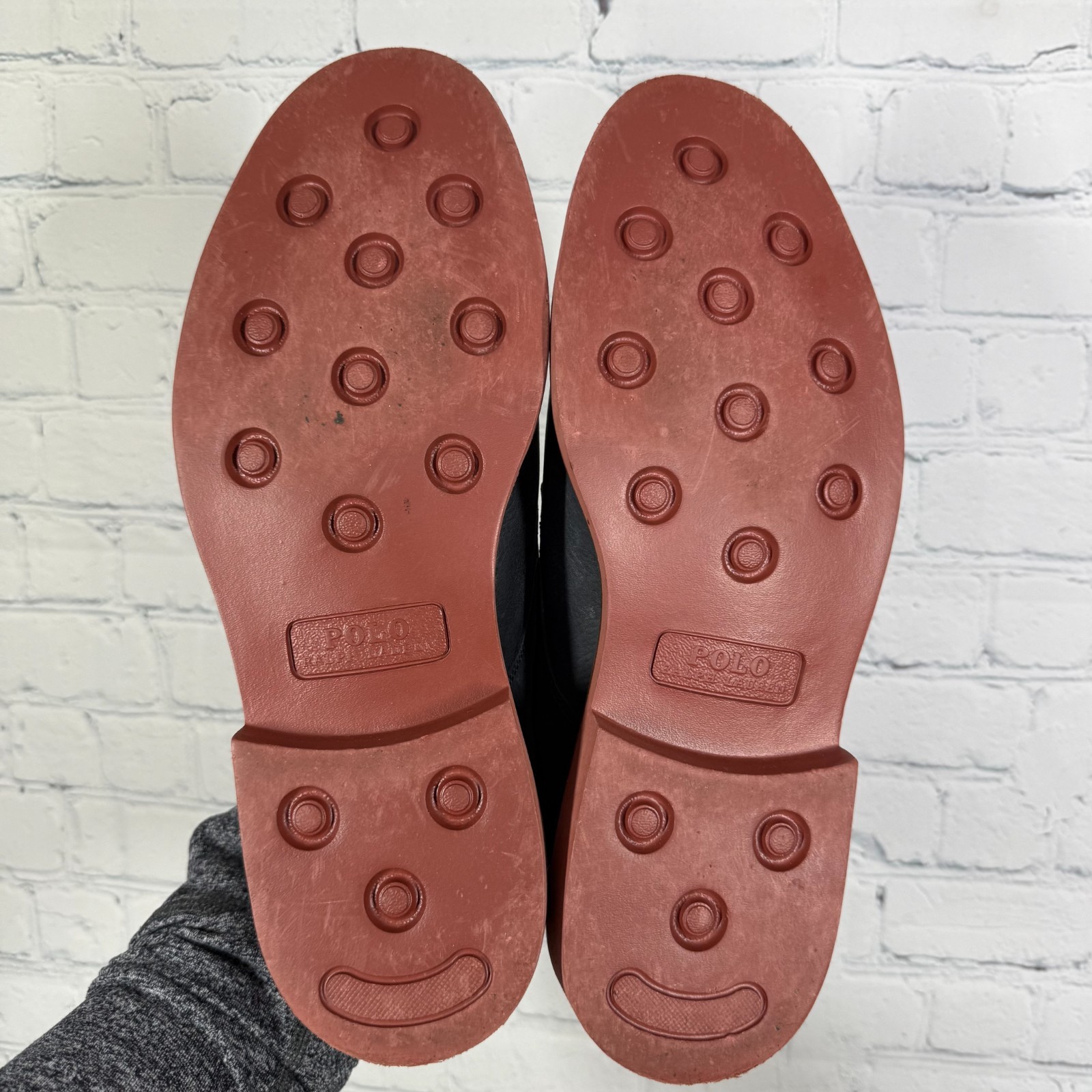 Polo Ralph Lauren Torrington NT Navy Blue Leather Oxford Bucks Size 9 D Shoes thumbnail 8