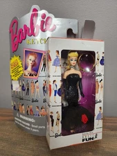 VTG BARBIE Keychain Mattel Basic Fun ORIGINAL BROWN GLITTER BALL GOWN 1995