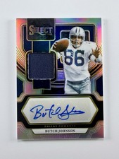 2023 Panini Select #SM-BJ Butch Johnson AUTO - Silver Prizm Patch #’d /199