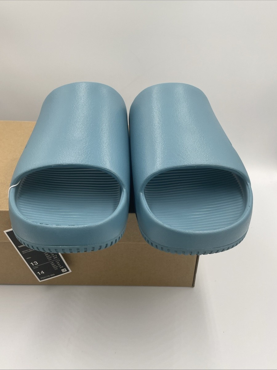 Nike Calm Slide Shoes Mens Size 13 Smokey Blue Slip On Rubber Sandals FD4116-005 Nike Calm Slide Shoes Mens Size 13 Smokey Blue Slip On  main image 3