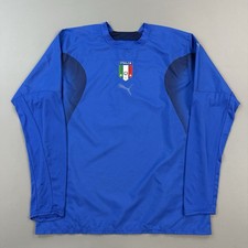 Vintage Italy National Team Jersey Mens Large Puma 2006 Home Long Sleeve Calcio