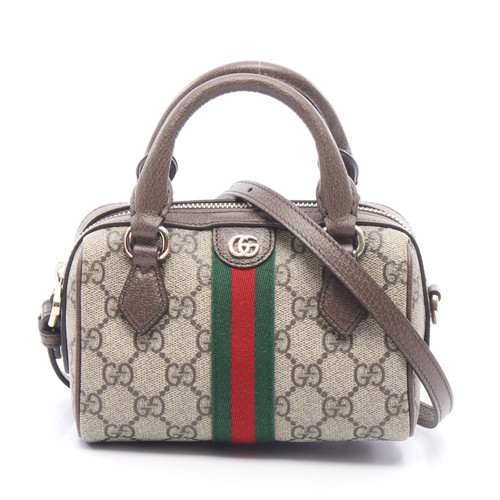 Gucci GG 2WAY Handbag Brown PVC #RCB4787