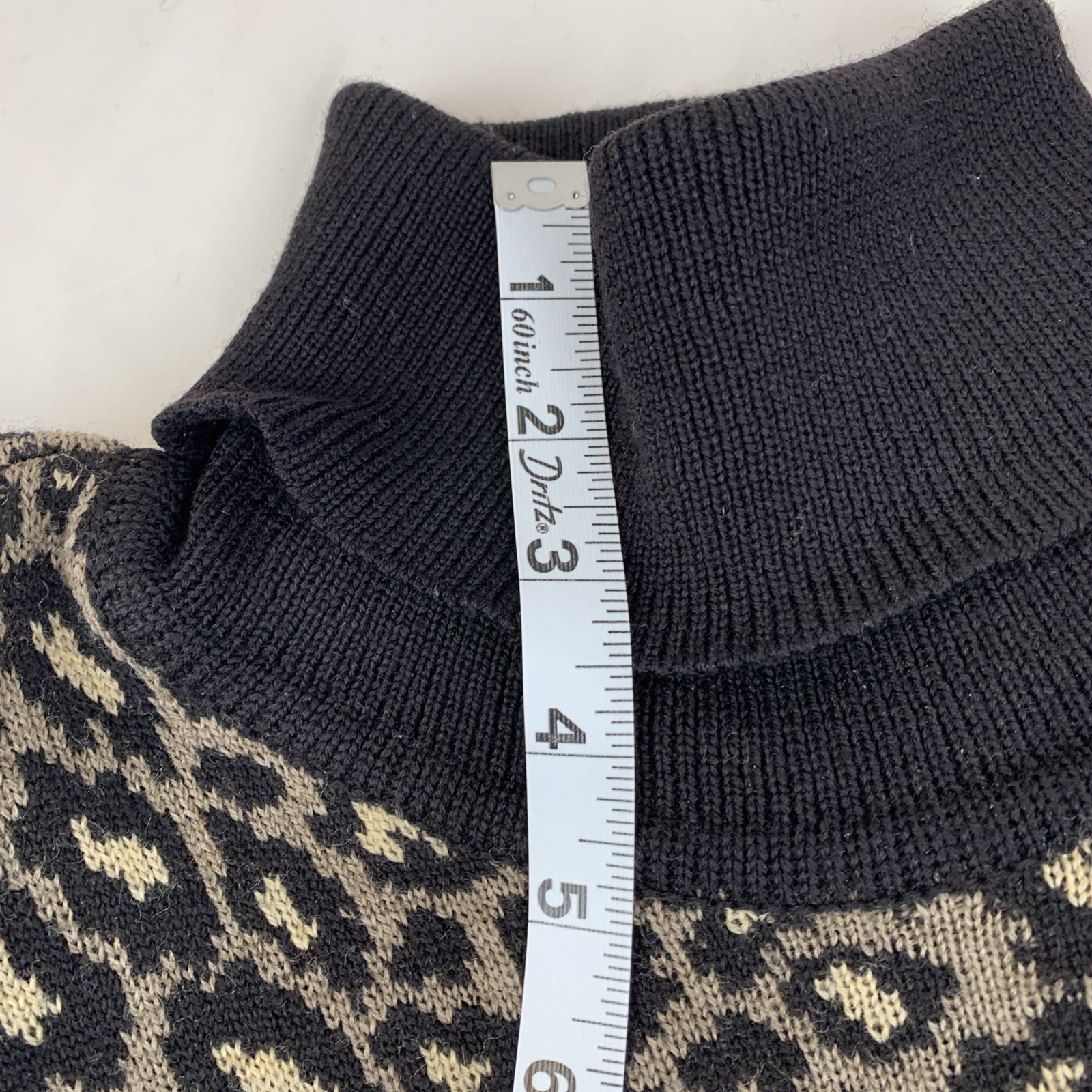 Vtg Valentino V Studio In Italy 100% Wool Knit Leopard Print 80s Women 8 Rare thumbnail 19