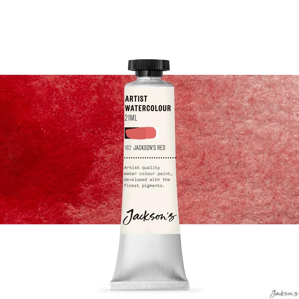 Jackson's : Artist Watercolour Paint : 21ml : Jackson's Red (Pyrrole) : Tube ...