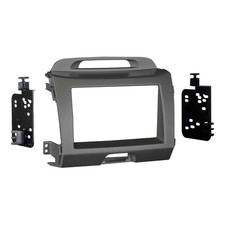 Metra 95-7344G Double DIN Gray Dash Installation Kit - Compatible Fits for Kia