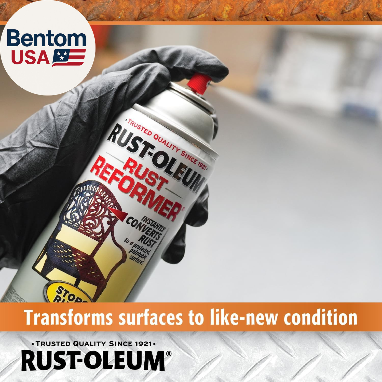 215215-6PK Stops Rust Rust Reformer Spray, 10.25 Oz, Black, 6 Pack