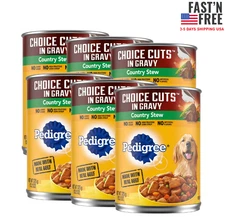(6 pack) Pedigree Choice Cuts In Gravy Adult Canned Wet Dog Food, 13.2 Oz. Can