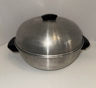 Vintage 1960s West Bend Aluminum Serving Oven Bun Warmer 3 Pieces Stove Oven