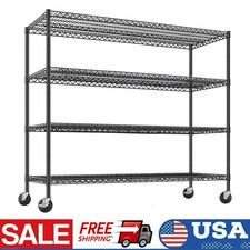 Heavy Duty Garage Shelving Unit 4 Tier Steel ...