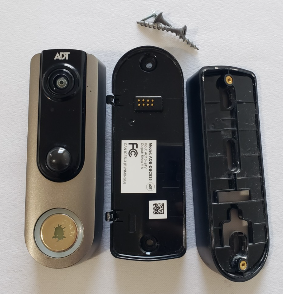 ADT DBC835 Wireless Outdoor Doorbell Motion Camera Home Security