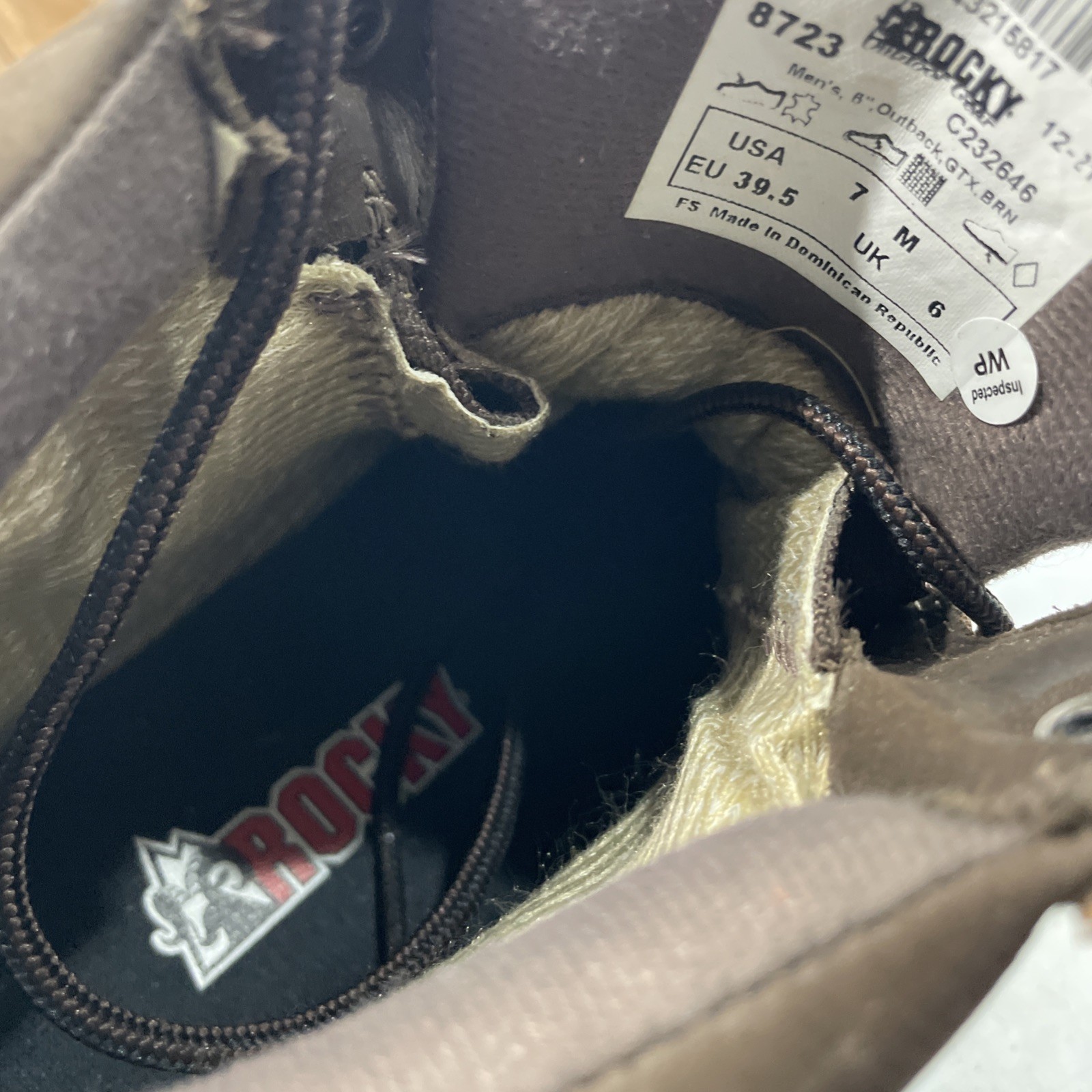 Rocky Boots Mens Size 7 Brown Outback GTX GORE-TEX Waterproof Moc Toe 8723 8”