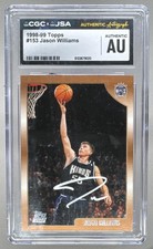 Jason Williams 1998 Topps #153 Rookie RC On Card Auto CGC AUTH
