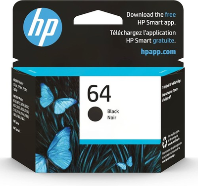 #ad NEW HP 64 Original Black Ink Cartridge N9J90AN June 2027 $20.68