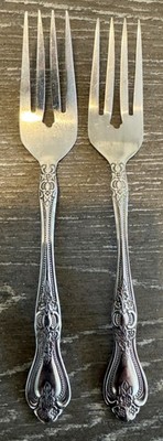 2 Salad Fork Precious Rose (Stainless) by Stanley Roberts 7''