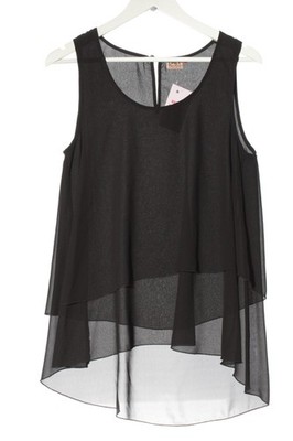 ONLY Longtop Damen Top Gr. DE 38 schwarz Party-Look