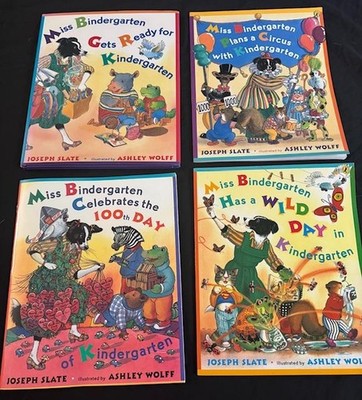 4 MISS BINDERGARTEN FIRST DAY KINDERGARTEN BOOK LOT children primary teacher set