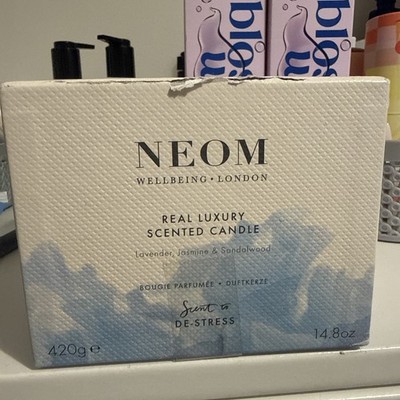 NEOM - Echte Luxus Duftkerze, 3 Docht | Lavendel & Rosenholz 3 (420g) 