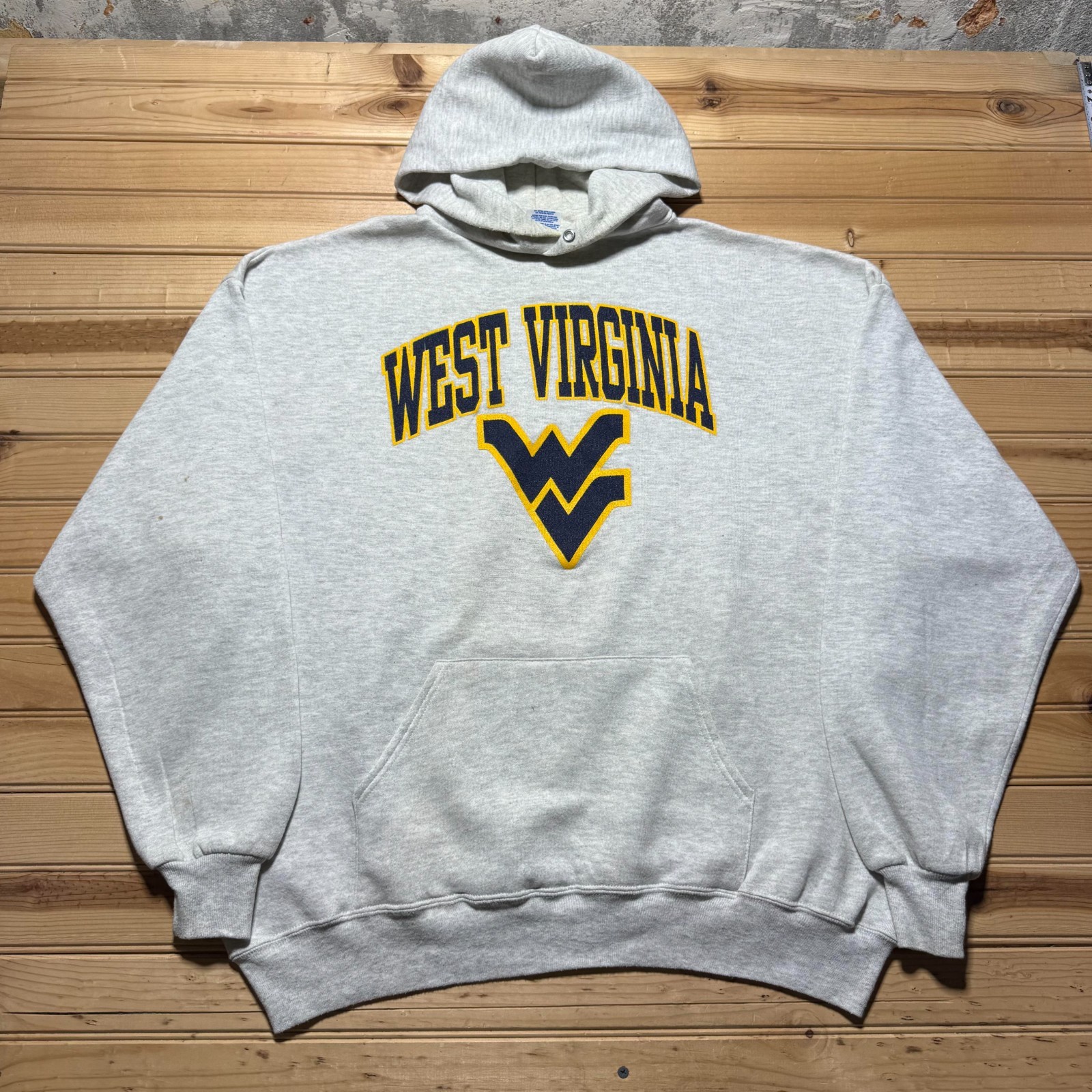 Vintage 90s West Virginia University Mountaineers Logo Pullover Hoodie USA - 2X